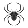 Halloween dekoracja pająk Czarna Wdowa 1szt.