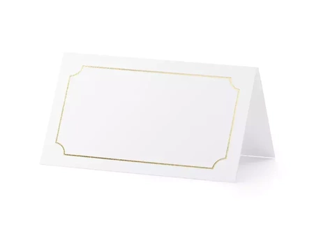 Wizytówki na stół - Ramka, złoty, 9,5x5,5cm