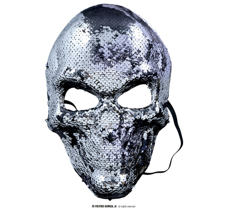 Maska cekinowa Czaszka