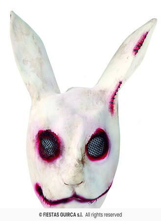 Maska lateksowa "Przerażający królik"