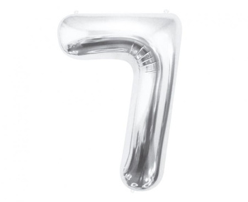 Balon foliowy B&C Cyfra 7, srebrna, 85 cm