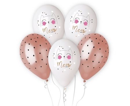 Balony Premium Hel Kotek, 13 cali/ 5 szt.