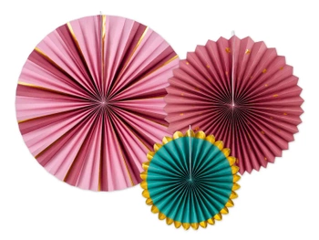 Rozety dekoracyjne, burgund, 26-43 cm