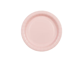 Talerzyki papierowe, jasny różowy, 18cm