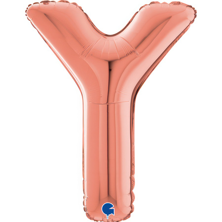 Balon Grabo 26'' Litera Y różowe - złoto, 66cm 