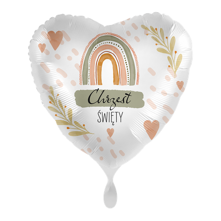 Balon foliowy 18" Natural Rainbow - Chrzest Święty 