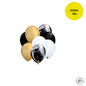Bukiet balonowy Black & Gold 8 szt