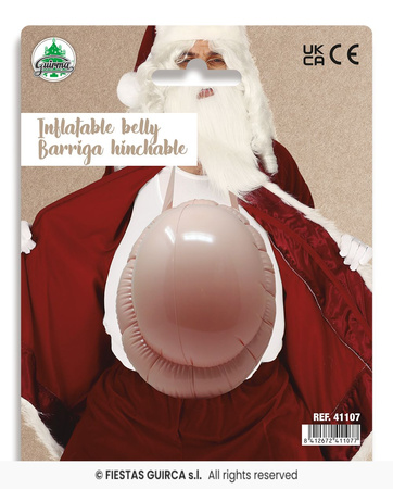 Dmuchany sztuczny brzuch Mikołaja