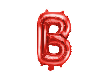 Balon foliowy Litera ''B'', 35cm, czerwony