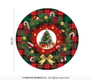 Talerzyki Christmas Tree 23cm, 6 szt