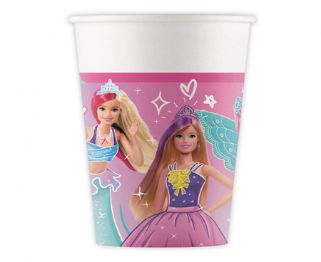 Kubeczki papierowe Barbie, 200 ml, 8 szt. (FSC)