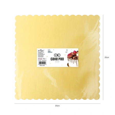 Tacka na ciasto kwadratowa złota 20cm 1szt.