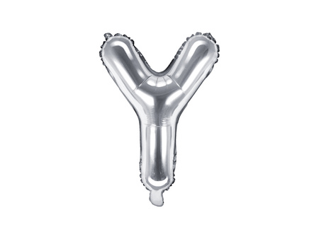 Balon foliowy Litera ''Y'', 35cm, srebrny