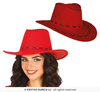Kapelusz kowbojski zamszowy, czerwony