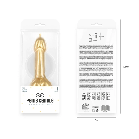 Świeczka penis złota