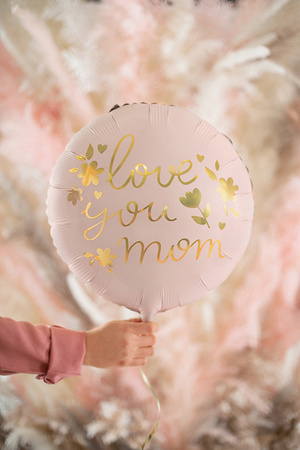 Balon foliowy "Love you mom", 45 cm
