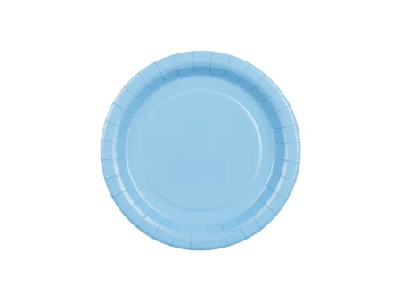Talerzyki papierowe, jasny niebieski, 18cm