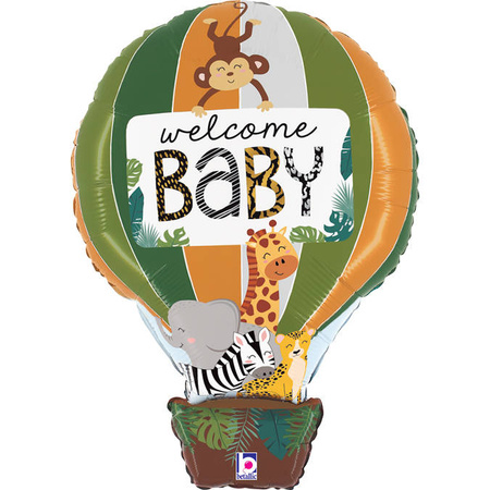 Balon Grabo 30'' Jungle Animals Welcome Baby