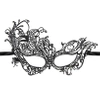 Maska wenecka Dama koronkowa czarna 23x13cm