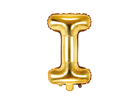 Balon foliowy Litera ''I'', 35cm, złoty