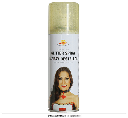 Spray do koloryzacji włosów, złoty brokat 125ml.