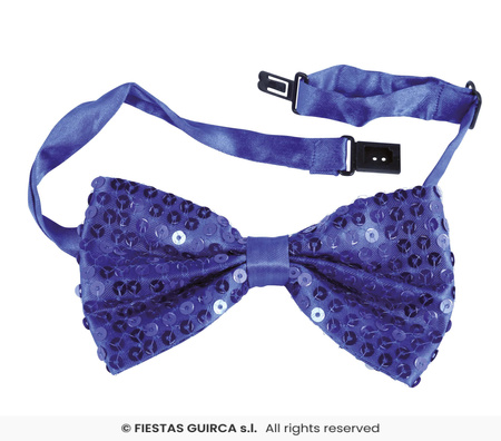 Granatowa Muszka cekinowa