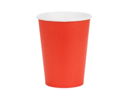 Kubeczki papierowe, czerwony, 250ml
