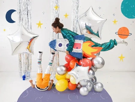 Balon foliowy Gwiazdka, 70cm, srebrny
