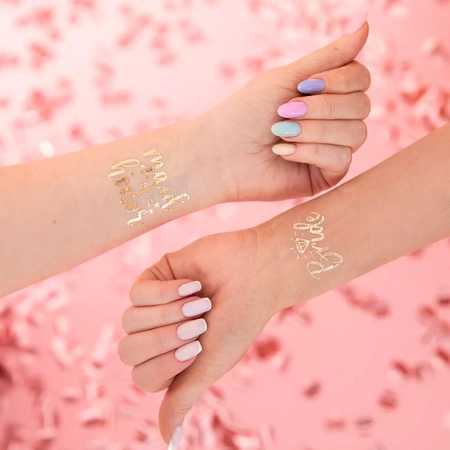 Tatuaże zmywalne Bride to Be golden 13 szt