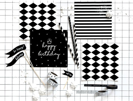 Serwetki Happy Birthday, 33x33 cm