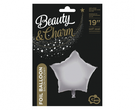 Balon foliowy B&C "Gwiazda", srebrna, 19"