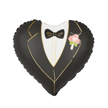 Balon foliowy serce Pan Młody 18"