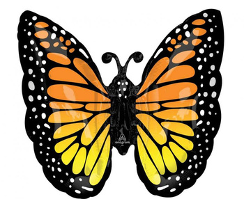 Balon foliowy 30", Monarch butterfly glow