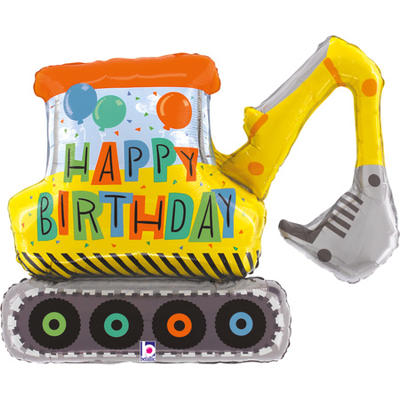 Balon Grabo 31'' Birthday Construction Excavator