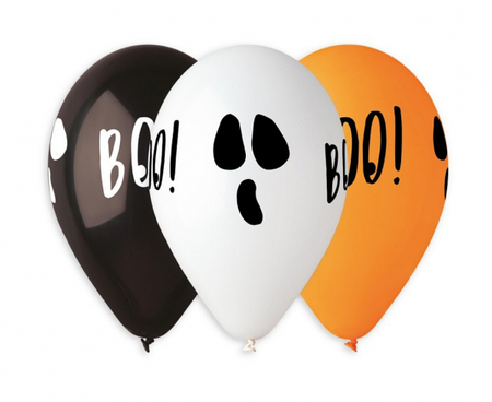 Balony Premium Hel BOO, 13"/ 5 szt.