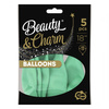 Balony Beauty&Charm, makaronowe, zielone 18" / 5 szt.