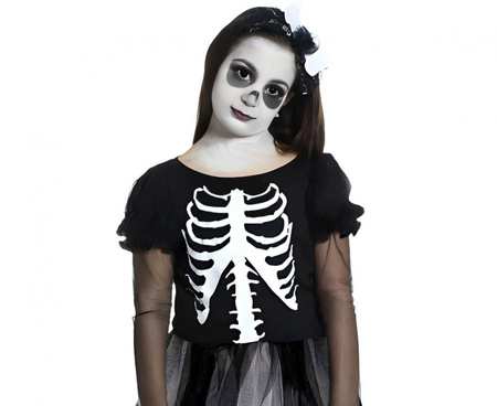 Strój dla dzieci Dziewczyna Kościotrup (sukienka), rozm. 130/140 cm