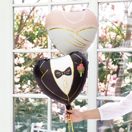 Balon foliowy serce Pan Młody 18"