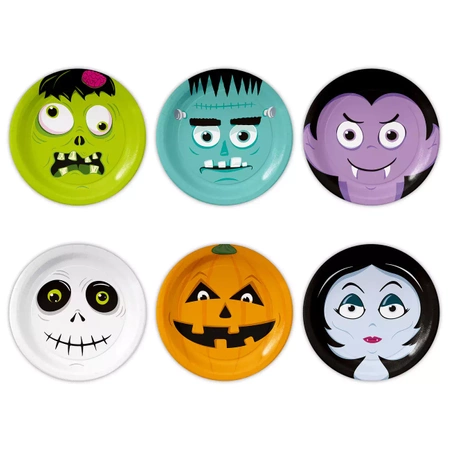 Talerzyki  papierowe Halloween Monsters