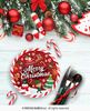 Talerzyki Merry Christmas 23cm, 6 szt