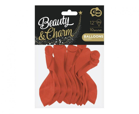 Balony Beauty&Charm, pastelowe, terakota 12"/ 10 szt.