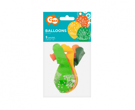 Balony Zwierzęta, 12"/ 5 szt.