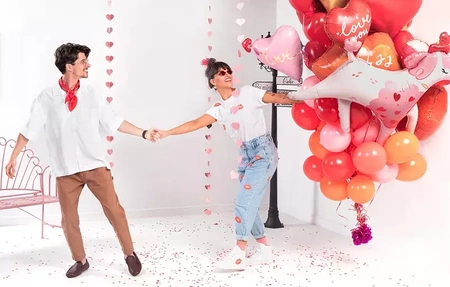 Girlanda Serca, różowe złoto, 3 m