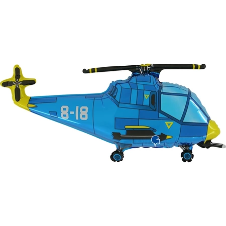 Balon Grabo Helikopter Niebieski 37" - 94 cm 