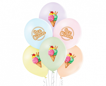 Balony Lody "Ice Cream", 6 szt.