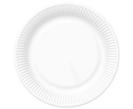 Talerzyki papierowe, białe, 18cm, 20 szt