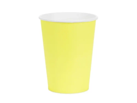 Kubeczki papierowe, żółty, 250ml
