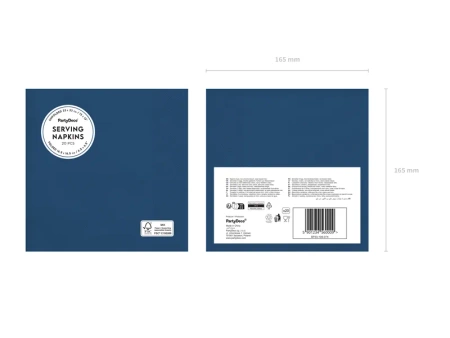 Serwetki papierowe, granatowy, 33x33cm