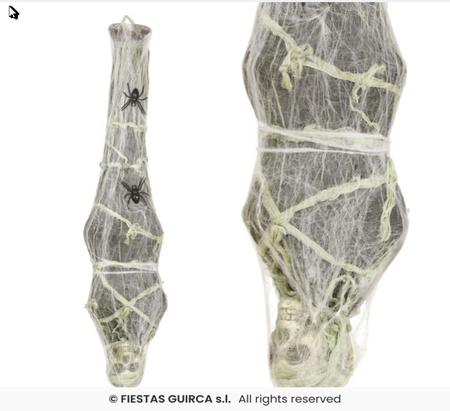 Dekoracja wisząca Szkielet w pajęczynie, 75cm