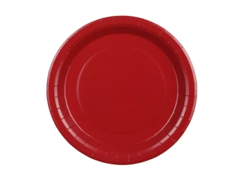 Talerzyki papierowe, ciemny czerwony, 23cm